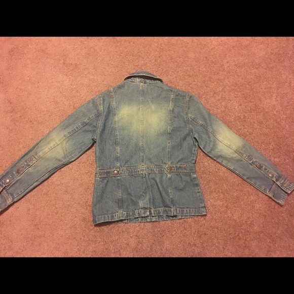 VINTAGE Aeropostale Distressed Jean Jacket, Size S - Picture 2 of 3